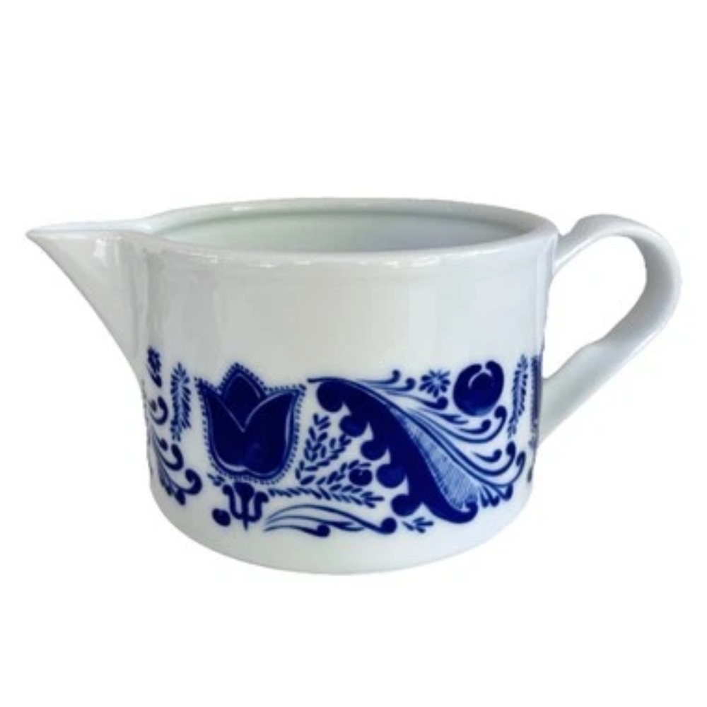 Blue and White Floral Creamer